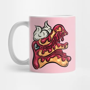 Monster Lowbrow Red Velvet Cake Slice Cartoon Freaky Character Mug